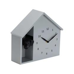 Horloge à poser Peeking Doggy gris souris Karlsson - 8714302777707_0