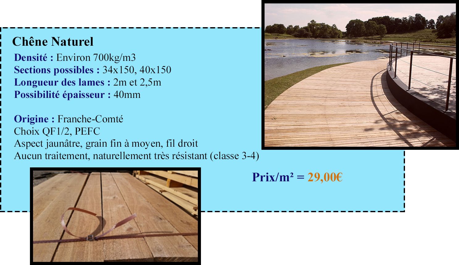 Lames de terrasses - scierie moyne - densité:environ 1050kg/m3_0