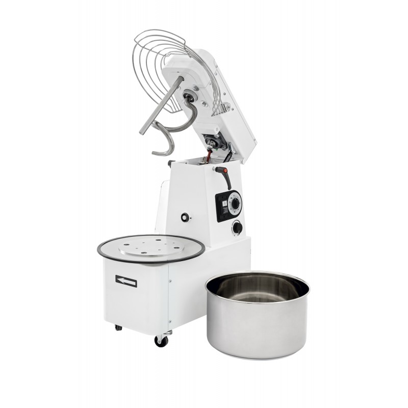 Pétrin professionnel à spirale tête relevable - 2 vitesses - capacité 22L / 17 kg - modèle ITR20_0