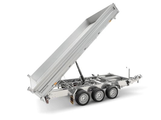 Remorque benne - 4,10 x 2,10m - 3500 kg - humbaur htk 3500.41 tribenne tridem_0