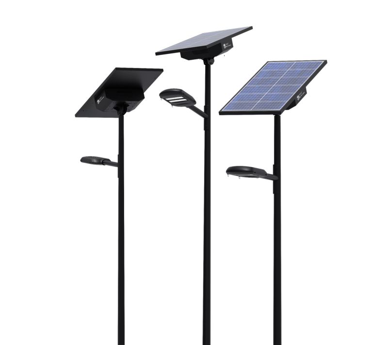 Lampadaire solaire pour parkings et rues pietonnes