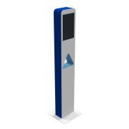 T-clean+ - borne de distribution de gel intelligente - lowtouch - compacte (300 x 1800 x 156 mm) - double écran 15'' - connectée avec alertes gel/batterie_0