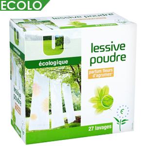 U ECOLOGIQUE LESSIVE POUDRE 27 LAVAGES BARIL 2,025 KG_0