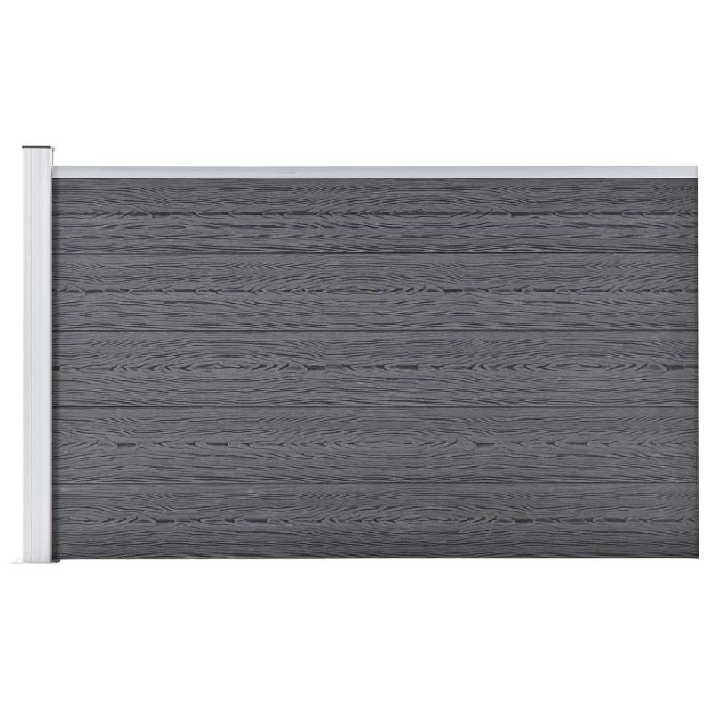 Vidaxl clôture de jardin wpc 175x105 cm gris 49075_0