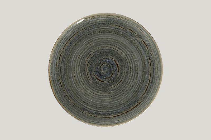 ASSIETTE COUPE PLATE ROND GRIS PORCELAINE Ø 29 CM RAKSTONE SPOT