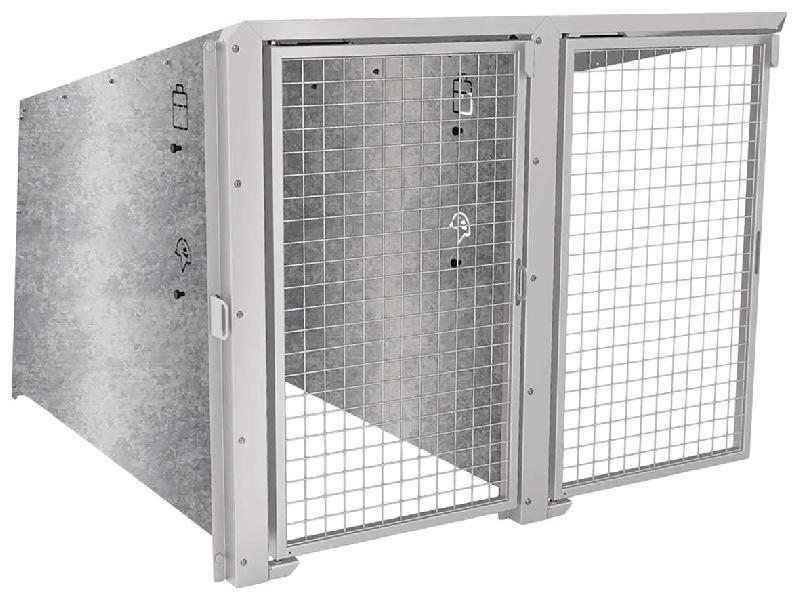 ABRI VÉLOS BERLIN COMPLÉMENTAIRE 2 PLACES PORTES PEINTES - GRIS 7044 - MANUTAN COLLECTIVITÉS