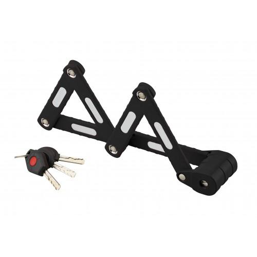 ANTIVOL PLIABLE - À CLÉ RÉVERSIBLE - POUR CYCLES - NOIR - ZEBRA FTH THIRARD