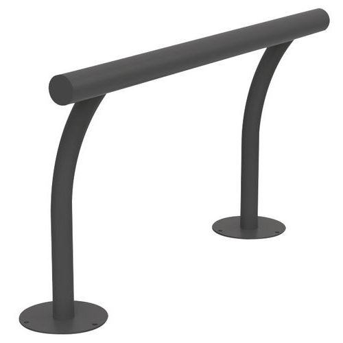 ASSIS DEBOUT FIXÉ AU SOL GRIS ANTHRACITE - ABRI PLUS