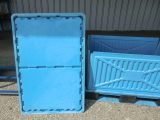 Caisse-palette démontable - plastique - neuve et occasion couleur bleue_0