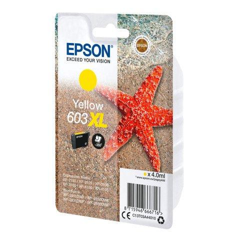 CARTOUCHE EPSON 603XL JAUNE POUR IMPRIMANTE JET D'ENCRE - CARTOUCHE AUTHENTIQUE
