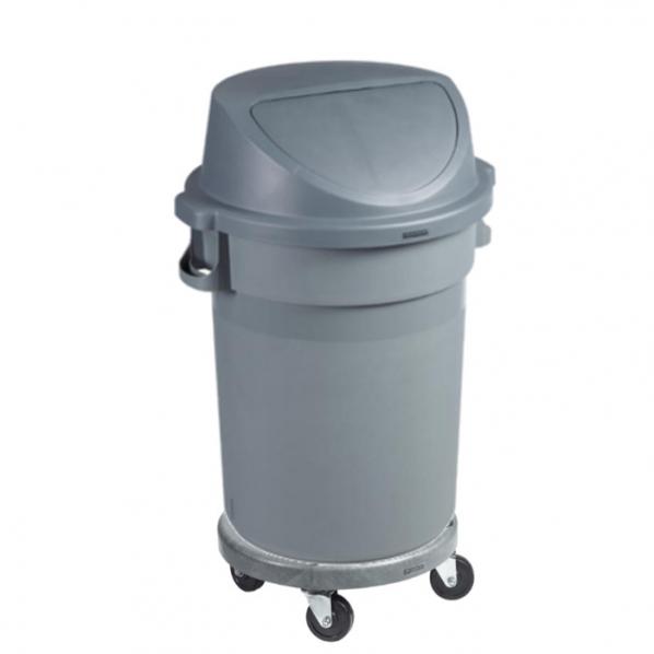 Collecteur rond BARELLA - à trappe basculante - 80L - disponible avec ou sans socle à roulettes_0