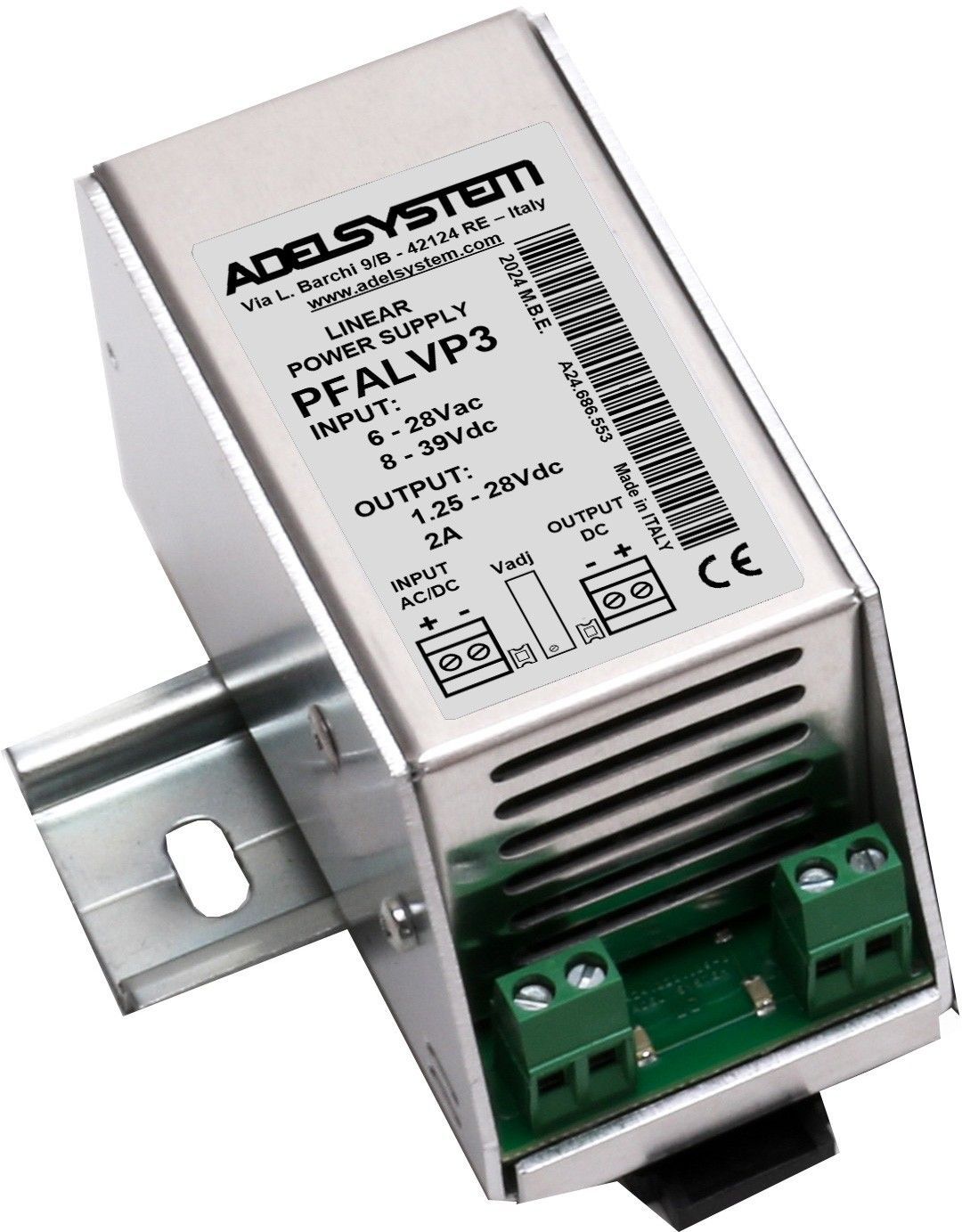 Convertisseur de tension rail DIN AC-DC / DC 24V - 2A - PFALVP3_0