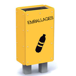Corbeille de 27.6 L avec seau amovible - RECYCLAGE_0