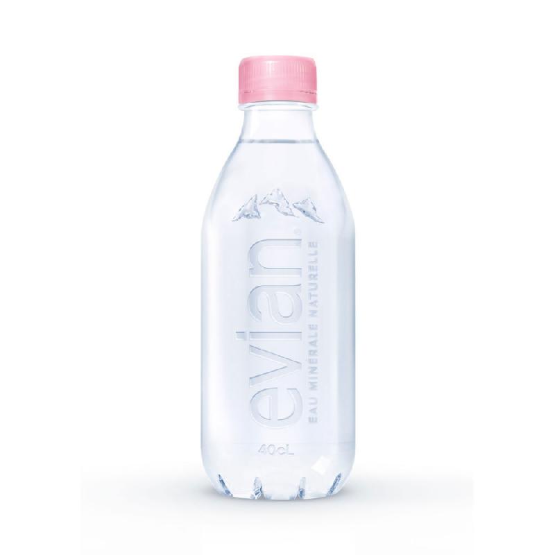 EAU MINERALE NATURELLE PLATE EVIAN - 40 CL - NUDE - LOT DE 24 BOUTEILLES