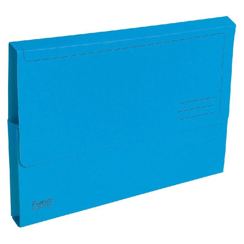 EXACOMPTA CHEMISE-POCHETTE FOREVER EXACOMPTA - CARTE 290G - COLORIS BLEU (LOT DE 10)