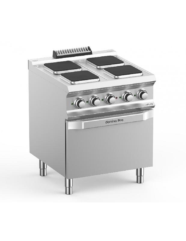 Fourneau 4 plaques carrées électrique - 2,6 kW par plaque - Gamme DOMINA PRO 700 - Référence PQ77FE_0