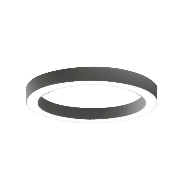 Gea Luce Plafonnier Flor P/G - Led Intégrée 60W 3000K, Coupe De Phase Dimmable, Aluminium Noir Satiné, Diffuseur En Méthacrylate - Gealuce - noir_0