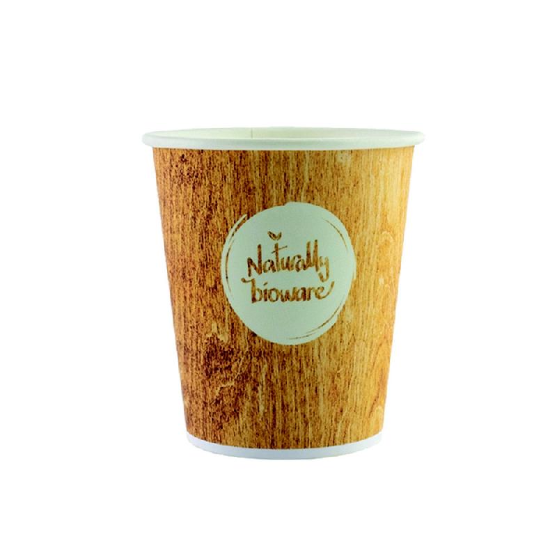 GOBELETS EN CARTON BIOWARE 18 CL, LOT DE 100.