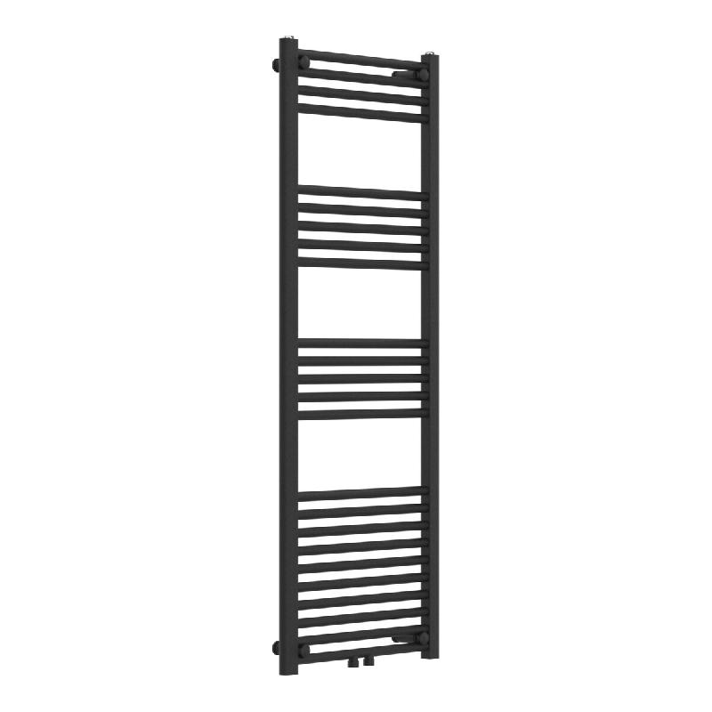 Helloshop26 - Radiateur sèche-serviettes chauffage salle de bain 140 x 50 cm acier noir 03_0010422 - noir 3000225216368_0