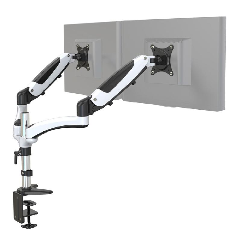 Hjh OFFICE Fixation pour écran VM-MG2 à deux bras 15 - blanc aluminium 802020_0