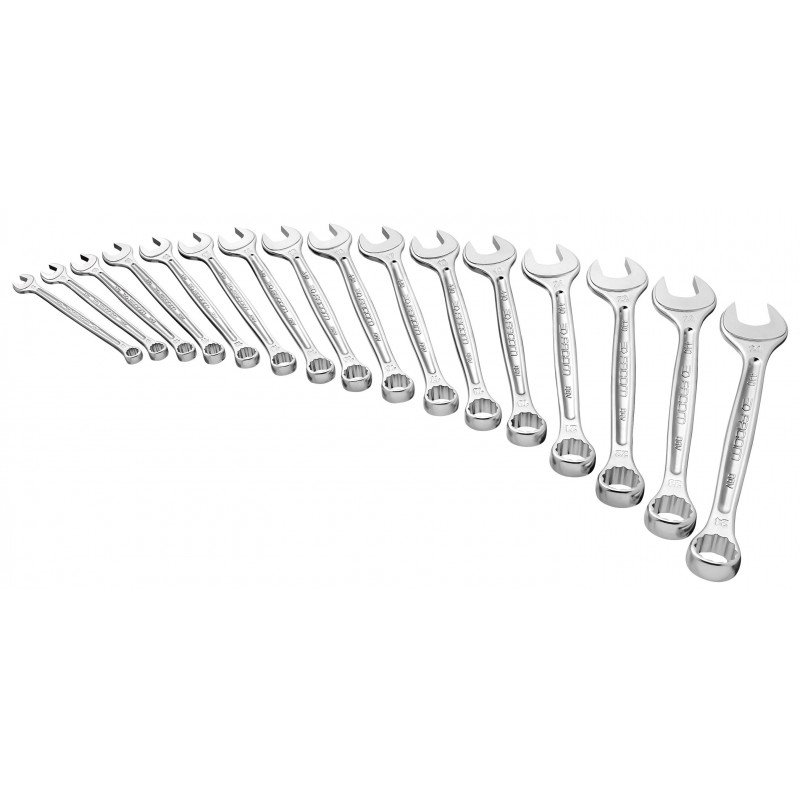 JEU DE 16 CLÉS MIXTES MÉTRIQUES DIAMÈTRES 8 À 24MM - FACOM - 440.JE16