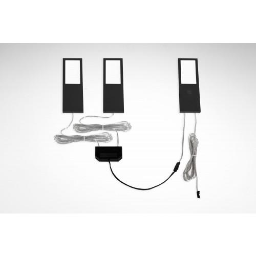 KIT 3 SPOTS LED LUCKY 5 12V 4000K - AVEC INTERRUPTEUR ET MEC DRIVER L&S LIGHT