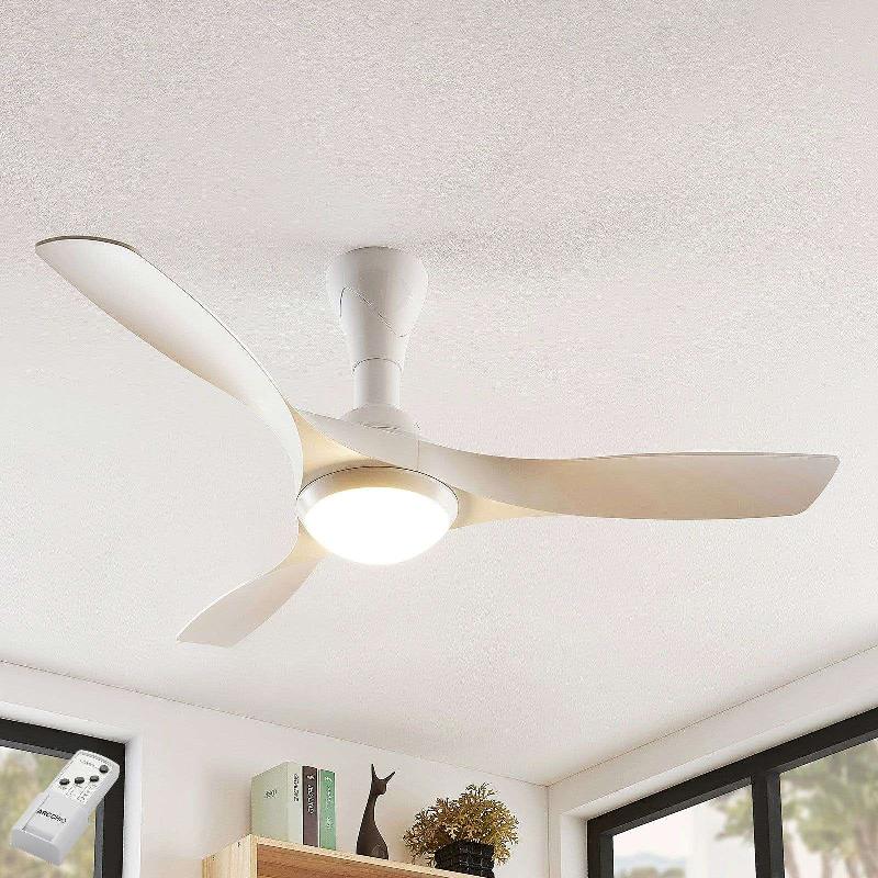 STARLUNA BORGA VENTILATEUR LED 3 PALES BLANC