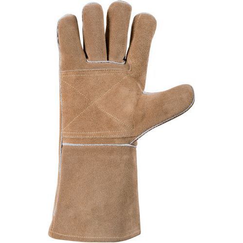 LOT DE 11 GANTS DE PROTECTION THERMIQUE SOUDEUR CROÛTE MARRON DOUBLÉ ET RENFORCÉ - SINGER SAFETY