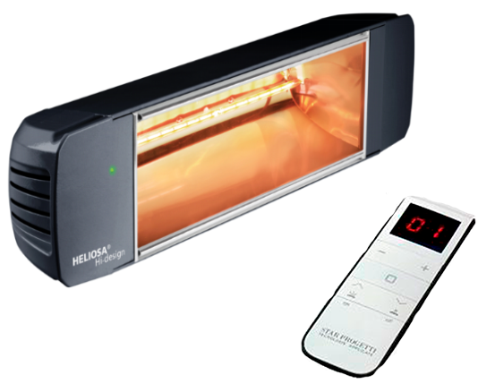 Chauffage radiant heliosa 77 radio noir optique - STAR PROGETTI - 109991_0
