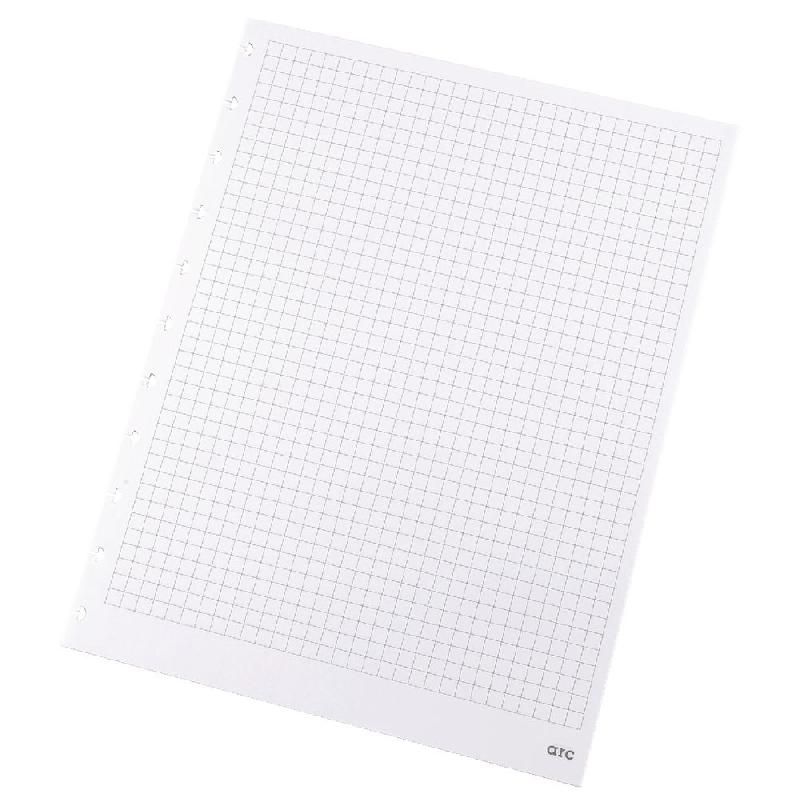 M BY STAPLES RECHARGE DE PAPIER GRAPHIQUE QUADRILLÉ ARC A4 50 FEUILLES BLANCHES