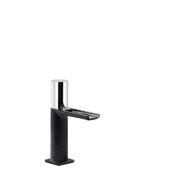 MITIGEUR LAVABO AVEC ROBINET CASCADE BEC OUVERT NOIR-CHROMÉ - TRES 20011002NE
