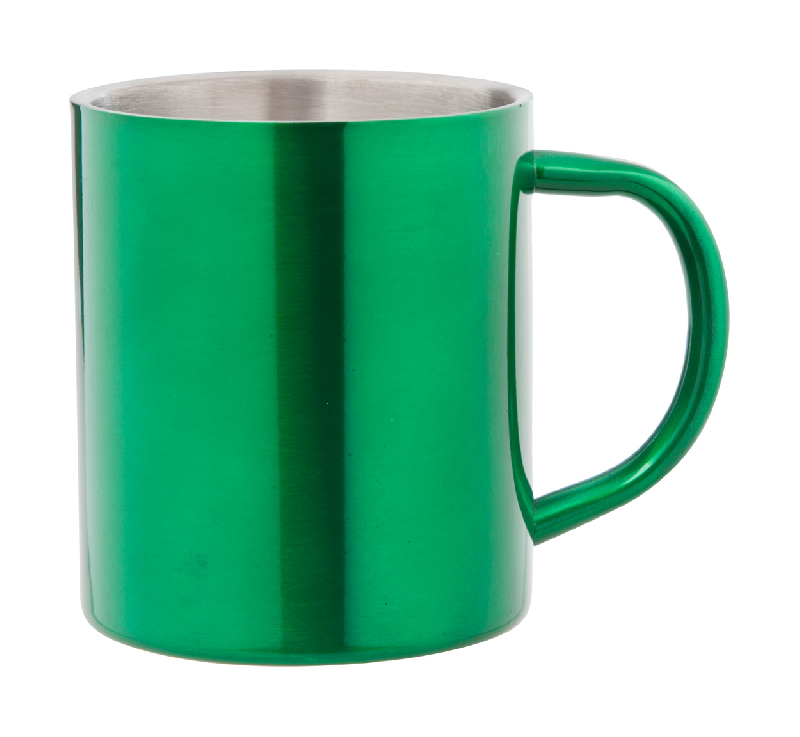 Mug en acier inoxydable double parois - 300 ml - livré dans une boîte cadeau - couleur vert_0