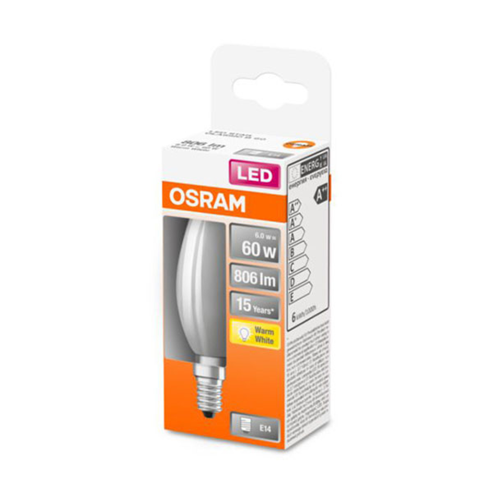 OSRAM BOUGIE LED E14 CLASSIC B 5,5 W 2 700 K MATE
