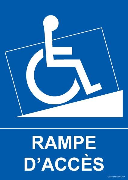 LOT DE 2 - PANNEAU PMR - RAMPE D'ACCÈS - 150 X 210 - PVC