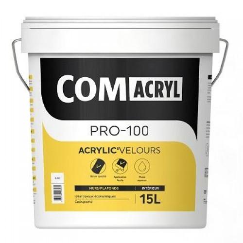 PEINTURE DE FINITION VELOURS - 15 LITRES - COMACRYL ACRYL'VELOURS COMUS
