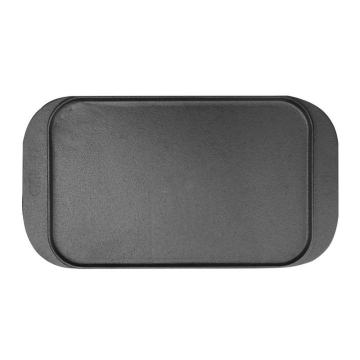Plancha en fonte réversible (L)482 × (P)260 mm, 1 face lisse et 1 face rainurée_0