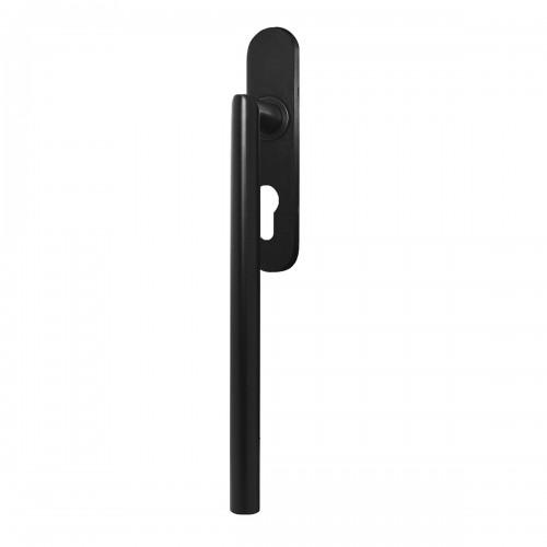 POIGNÉE DE MANŒUVRE SIMPLE PORTE COULISSANTE RHODOS ROSACE OVALE -NOIR -CLÉ I KARCHER DESIGN