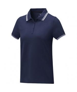 POLO AMARAGO TIPPING MANCHES COURTES FEMME BLEU MARINE - TEXTILES MODE PERSONNALISÉS