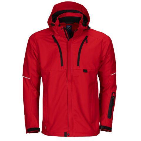 PROJOB 3406 VESTE PRIO SOFTSHELL CAPUCHE ROUGE - TAILLE M