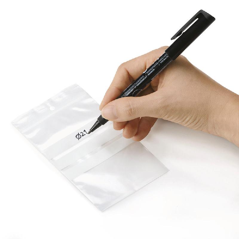 SACHET PLASTIQUE RAJA A FERMETURE ZIP ET BANDE D'ECRITURE - 10 X 15 CM - EPAISSEUR 50 MICRONS - TRANSPARENT (CARTON 1000 UNITES)