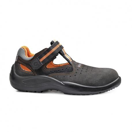 Sandales de sécurité Summer S1P SRC Base Protection - Grises et oranges avec doublure SmellStop et semelle AirTech | B0116_0