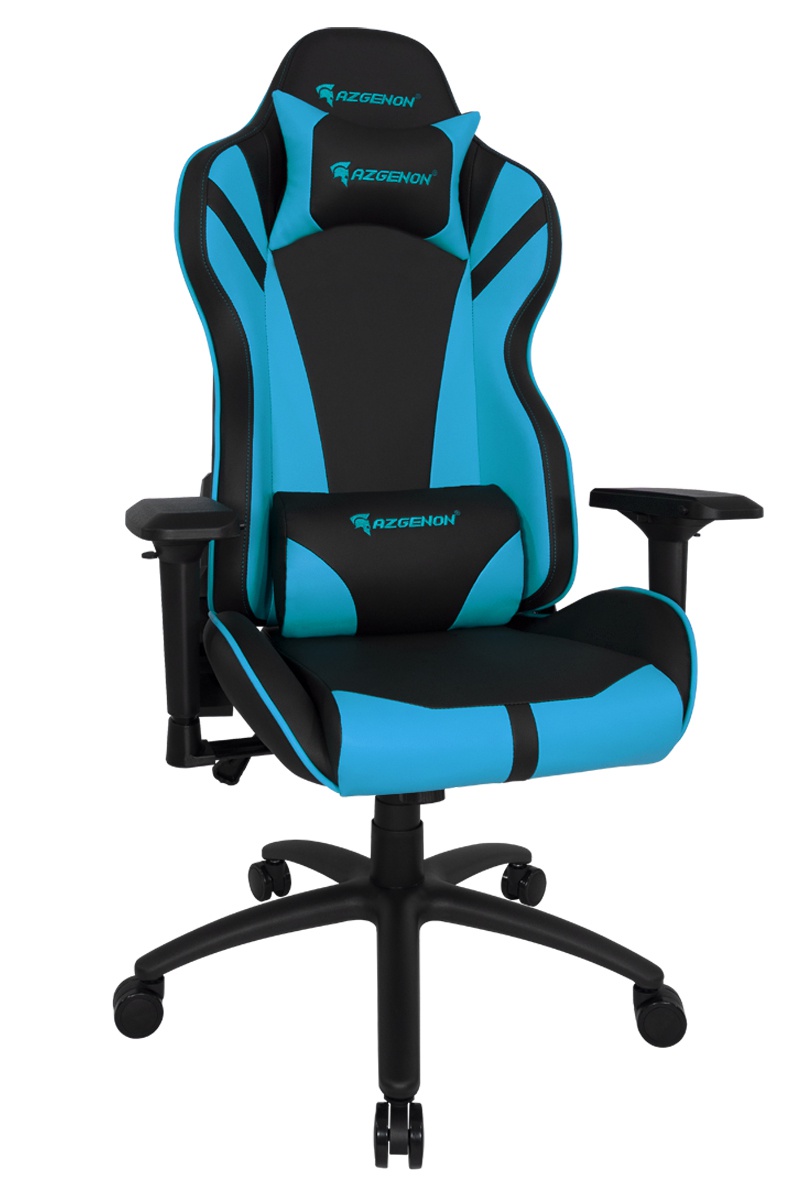 Siège ergonomique réglable AZGENON Z300 Bleu - Appui-tête, accoudoirs 4D et revêtement simili cuir - Réf : AZG_Z300_BKBLU_0