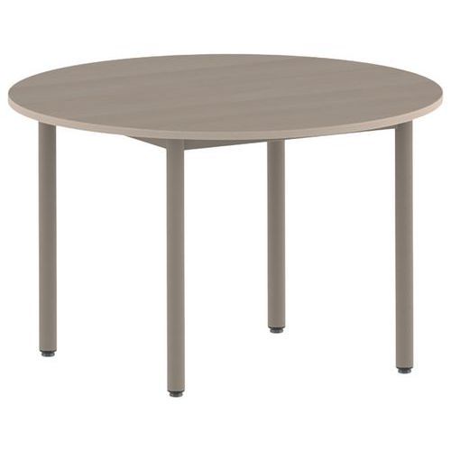 TABLE CARÉLIE RONDE Ø120 FIXE T6 STRA CHÊNE HONGRIE NOISETTE - MOBIDECOR