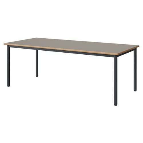 TABLE MALIBU 180X80 T4 4P STRA ALAISÉ GRIS U727/GRIS 7016