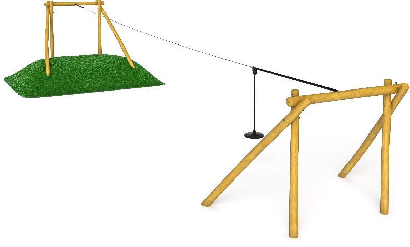 Tyroliennes Morunia - Réf 8066401 - Hags - Structure pour aire de jeux - 21150 mm de longueur_0
