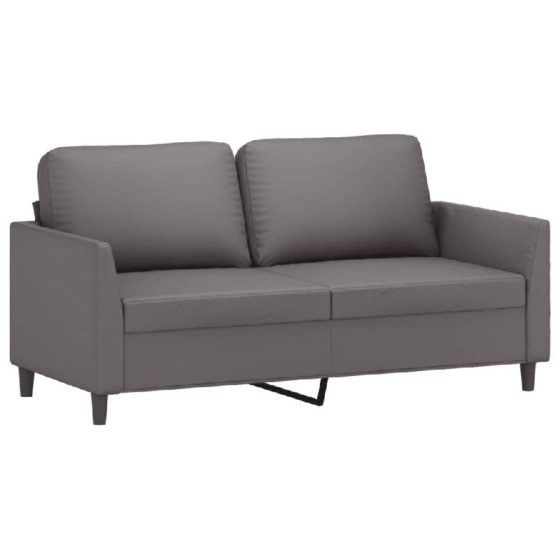VidaXL Canapé à 2 places Gris 140 cm Similicuir Modèle Aero Concept Élite - Matériau naturel 359335_0