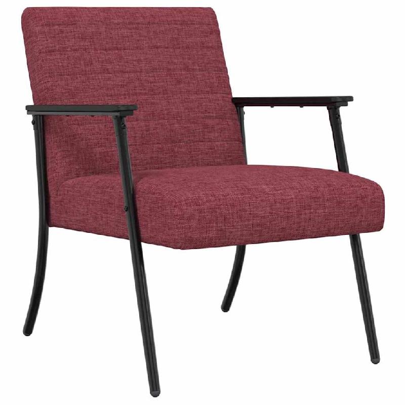 VidaXL fauteuil Bordeaux 59 x 75 x 78 cm tissu Modèle Vega Office Bois - 42017673_0