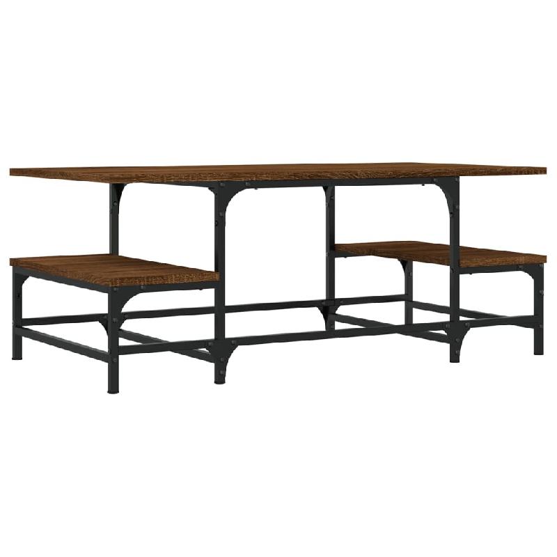 VidaXL Table basse chêne marron 100x50,5x40 cm bois d'ingénierie Modèle Atlas Master Industriel - 835378_0