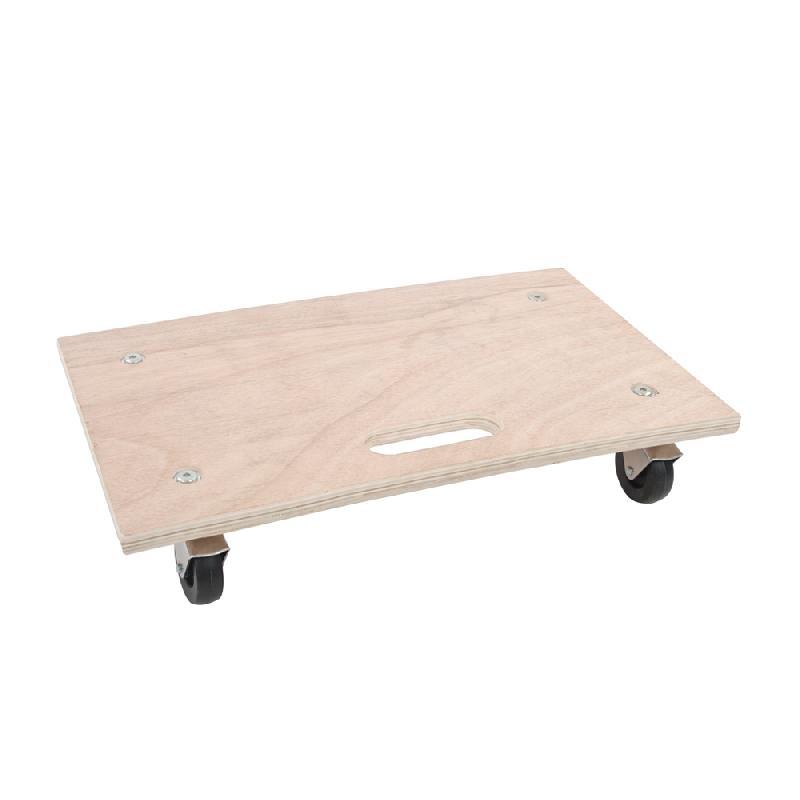 Chariot plateforme Silverline 647896 - capacité 150 kg - 4 roulettes résistantes - dimensions 300 x 500 mm_0