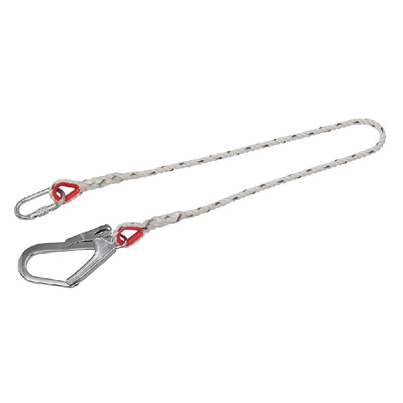 Longe de retenue et de maintien au travail 1,5 m - Silverline 252190 - Corde en nylon et crochets en acier forgé_0